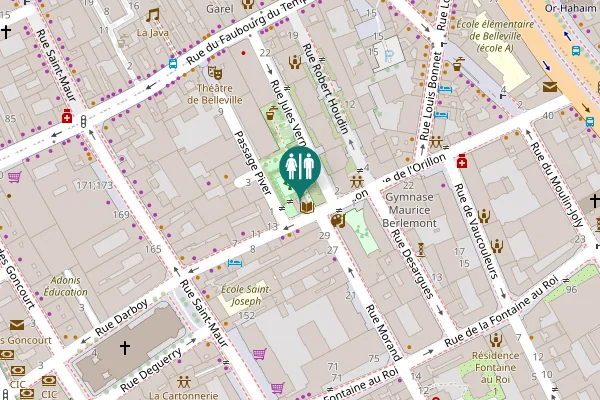 Map showing location of Rue de l'Orillon 19bis Toilet