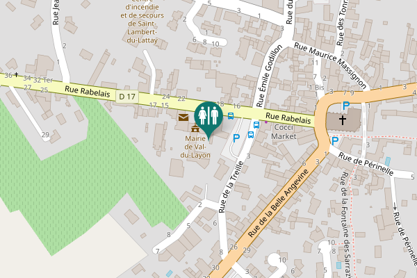 Map showing location of Rue Rabelais 11 Toilet