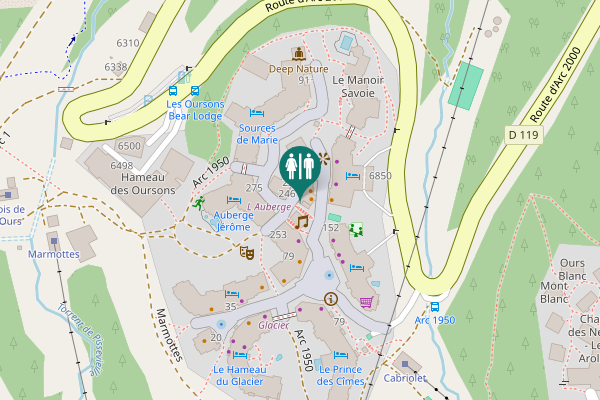 Map showing location of Rue de la Piste des Étoiles 246 Toilet