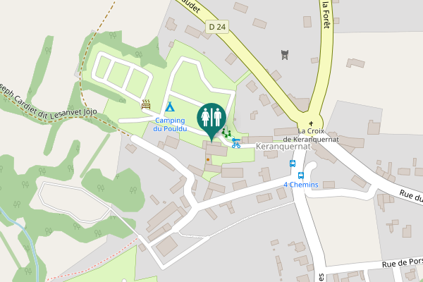 Map showing location of Rue des Grands Sables 83 Toilet