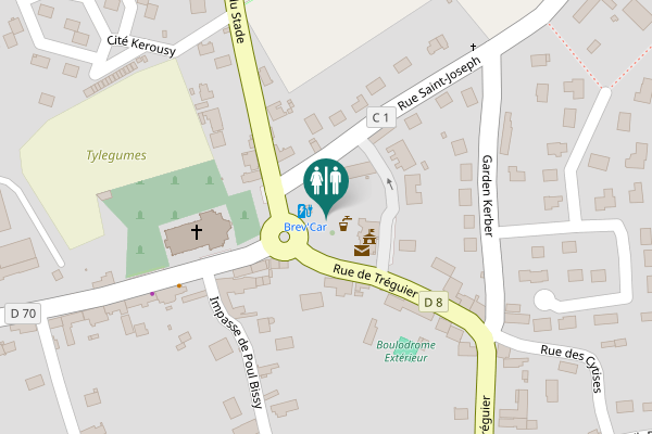 Map showing location of Plouguiel Toilet