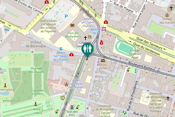 Map showing location of Toilette automatique