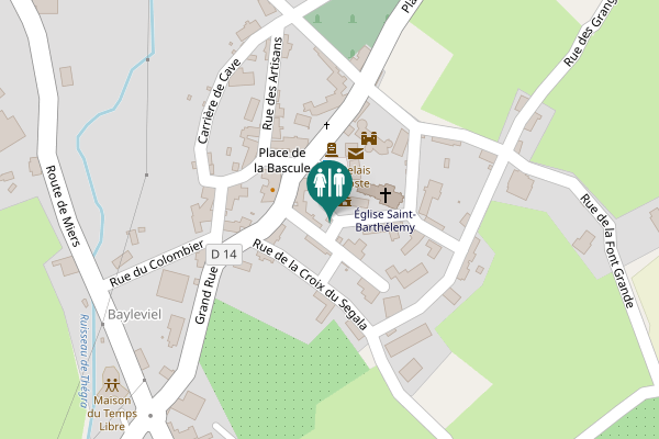 Map showing location of Rue du Tour de l'Église Toilet