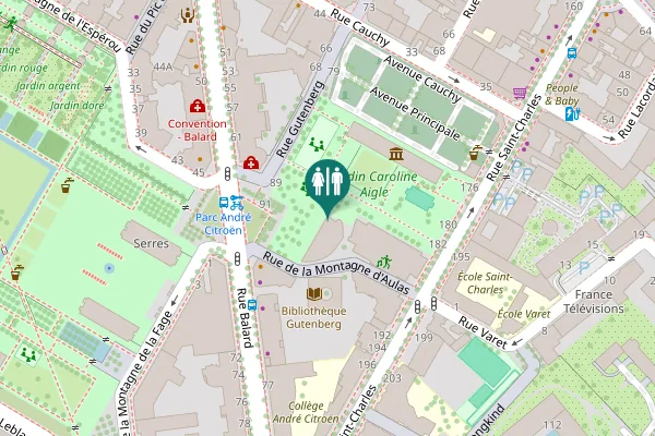 Map showing location of Rue de la Montagne d'Aulas 8 Toilet