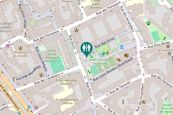 Map showing location of Rue Max Ernst 2 Toilet