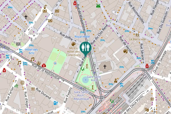 Map showing location of Rue Pagézy 2 bis Toilet