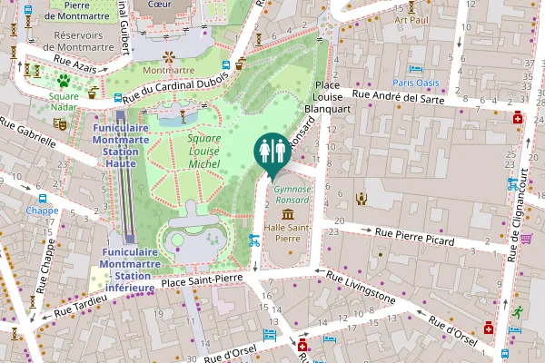 Map showing location of Rue Ronsard 2 Toilet