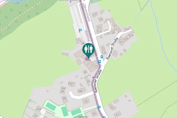 Map showing location of Raerener Straße 22 Toilet