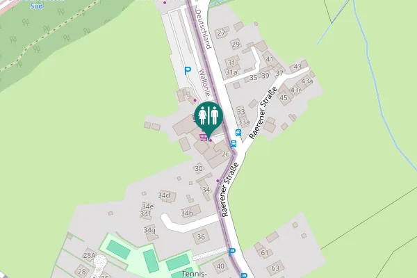 Map showing location of Raerener Straße 22 Toilet