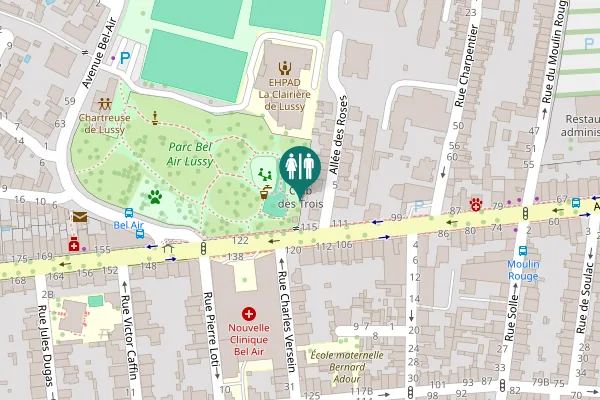 Map showing location of Avenue de la République 115 Toilet