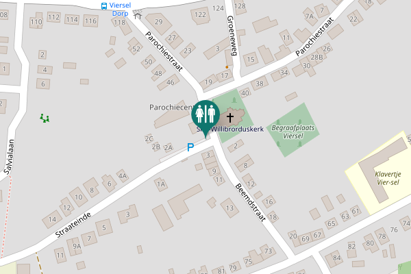 Map showing location of Straateinde 2A Toilet