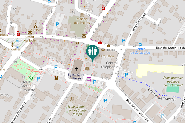 Map showing location of Impasse des Marguilliers Toilet