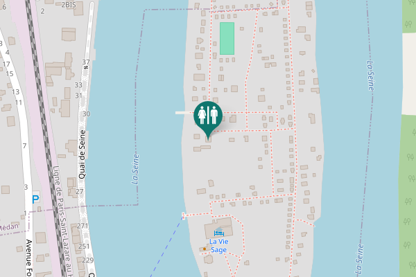 Map showing location of Quai de Seine 30 Toilet