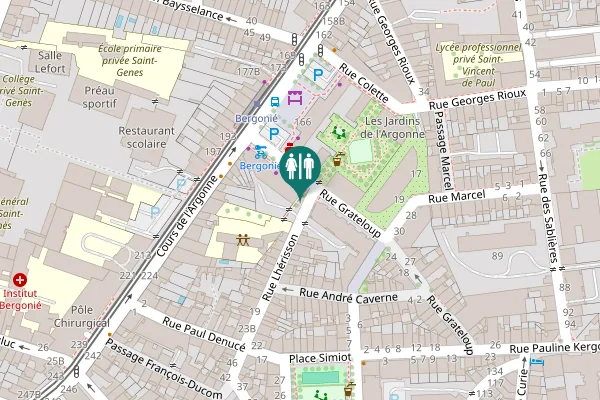 Map showing location of Rue Lhérisson 1B Toilet