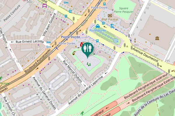Map showing location of Square Van Vollenhoven Toilet