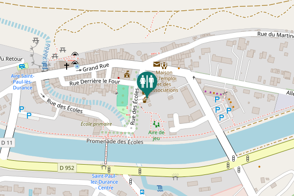 Map showing location of Rue Malvoisin Toilet