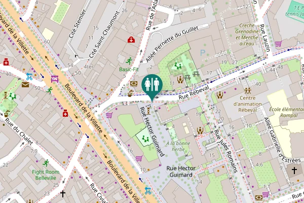 Map showing location of Place Marcel Achard 4 Toilet