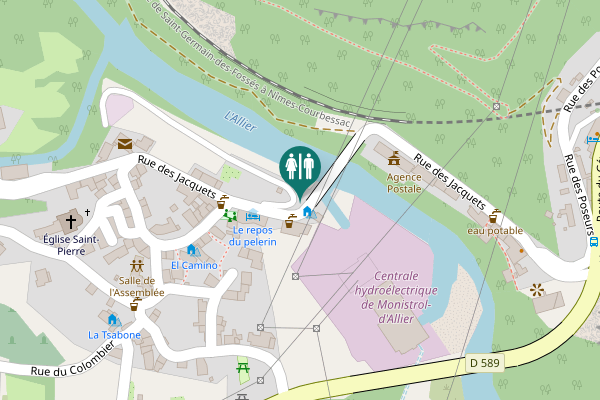 Map showing location of Rue des Jacquets Toilet