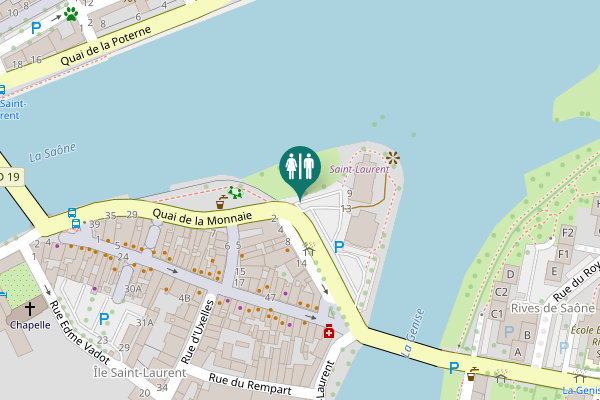 Map showing location of Place Thévenin 4 Toilet