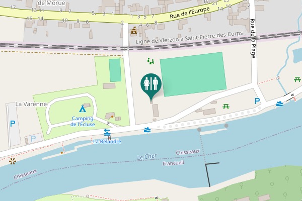 Map showing location of Chisseaux Toilet