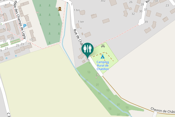 Map showing location of Rue de Châtillon 6 Toilet
