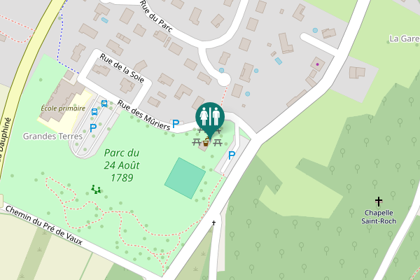 Map showing location of Rue des Mûriers Toilet