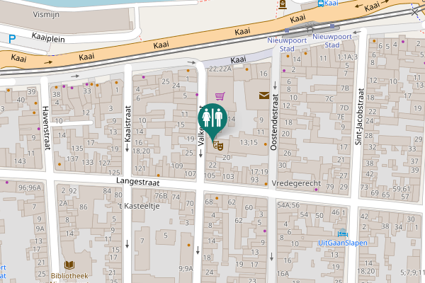 Map showing location of Valkestraat 18 Toilet