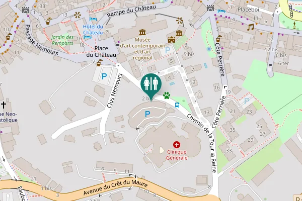 Map showing location of Chemin de la Tour la Reine 2 bis Toilet