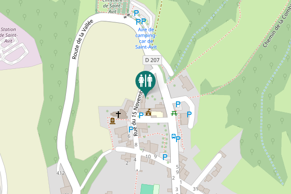 Map showing location of Rue du 15 Novembre 1869 1 Toilet