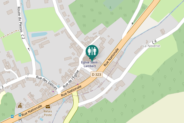 Map showing location of Rue de l'Église Toilet