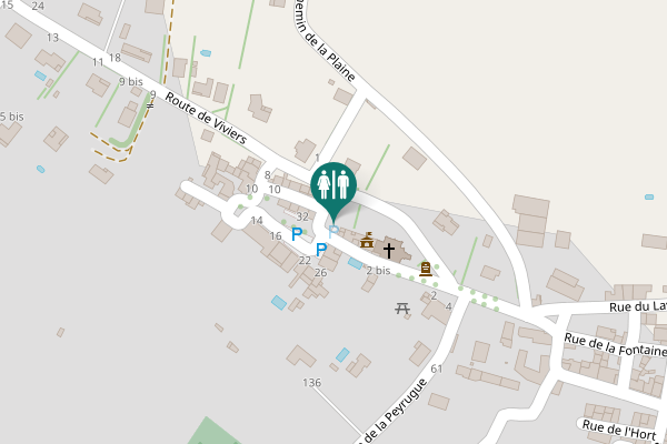 Map showing location of Avenue des Platanes 1 Toilet