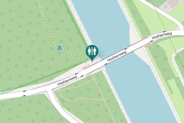 Map showing location of Hoefaertweg Toilet