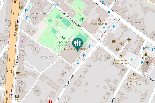 Map showing location of Olympialaan 4 Toilet
