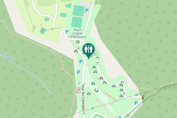 Map showing location of Tour du Colorado Toilet