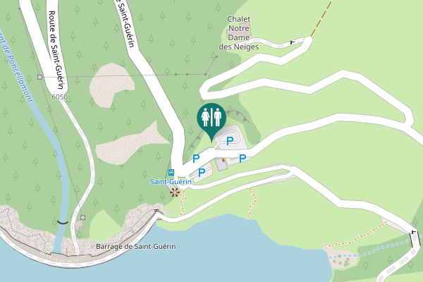 Map showing location of Beaufort Toilet