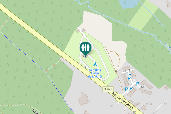 Map showing location of Rue de l'Armistice 34 Toilet