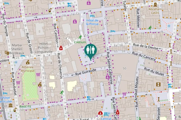 Map showing location of Pause V. I. Pee
