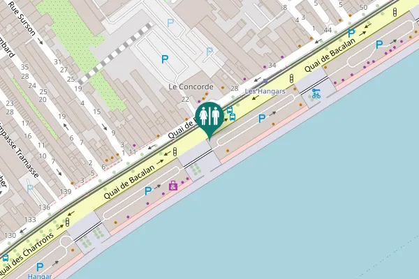 Map showing location of Quai de Bacalan 17 Toilet