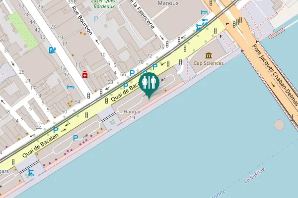 Map showing location of Bordeaux Toilet