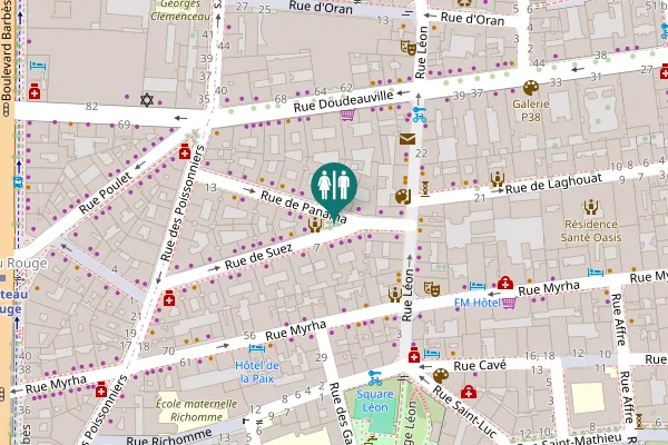 Map showing location of Rue de Panama 6 Toilet