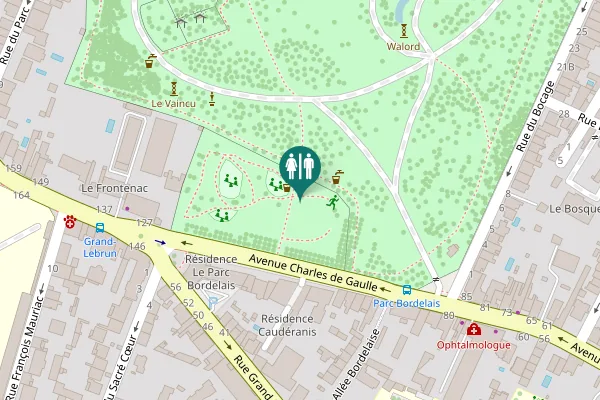 Map showing location of Avenue Charles de Gaulle 118 Toilet