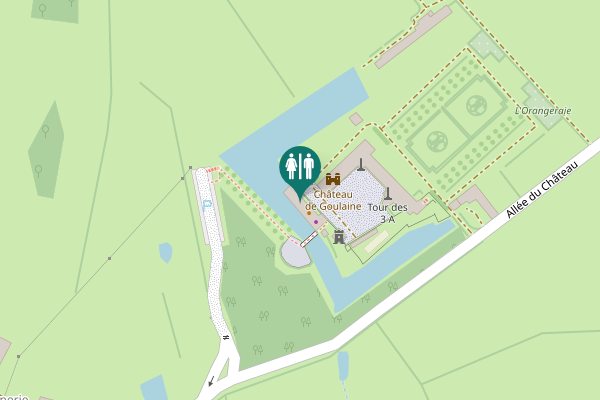 Map showing location of Haute-Goulaine Toilet