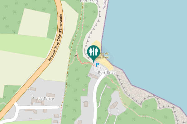 Map showing location of Rue de Port Briac Toilet