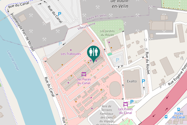 Map showing location of Rue Eugène Pottier 5 Toilet