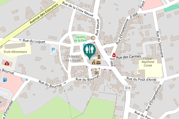 Map showing location of Place Georges Pompidou Toilet