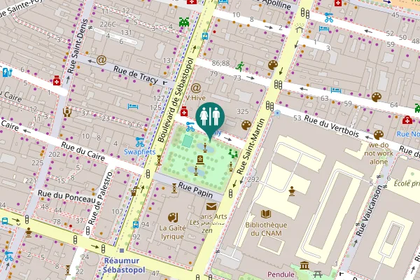 Map showing location of Rue Salomon de Caus 4 Toilet