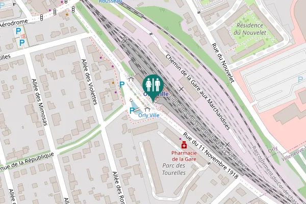 Map showing location of Place du 8 Mai 1945 Toilet