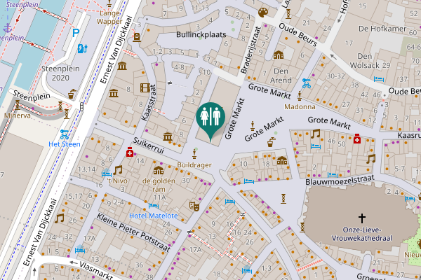 Map showing location of Great Market Square 1 Toilet