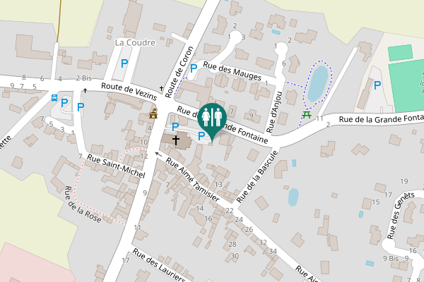 Map showing location of Place Michel Créac’h Toilet