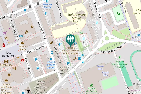 Map showing location of Avenue du Noyer Lambert 10 Toilet
